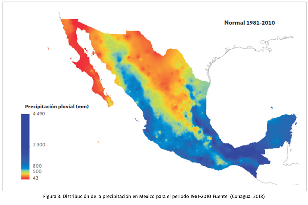 variabilidad en la precipitación de México, como se muestra en la figura 3